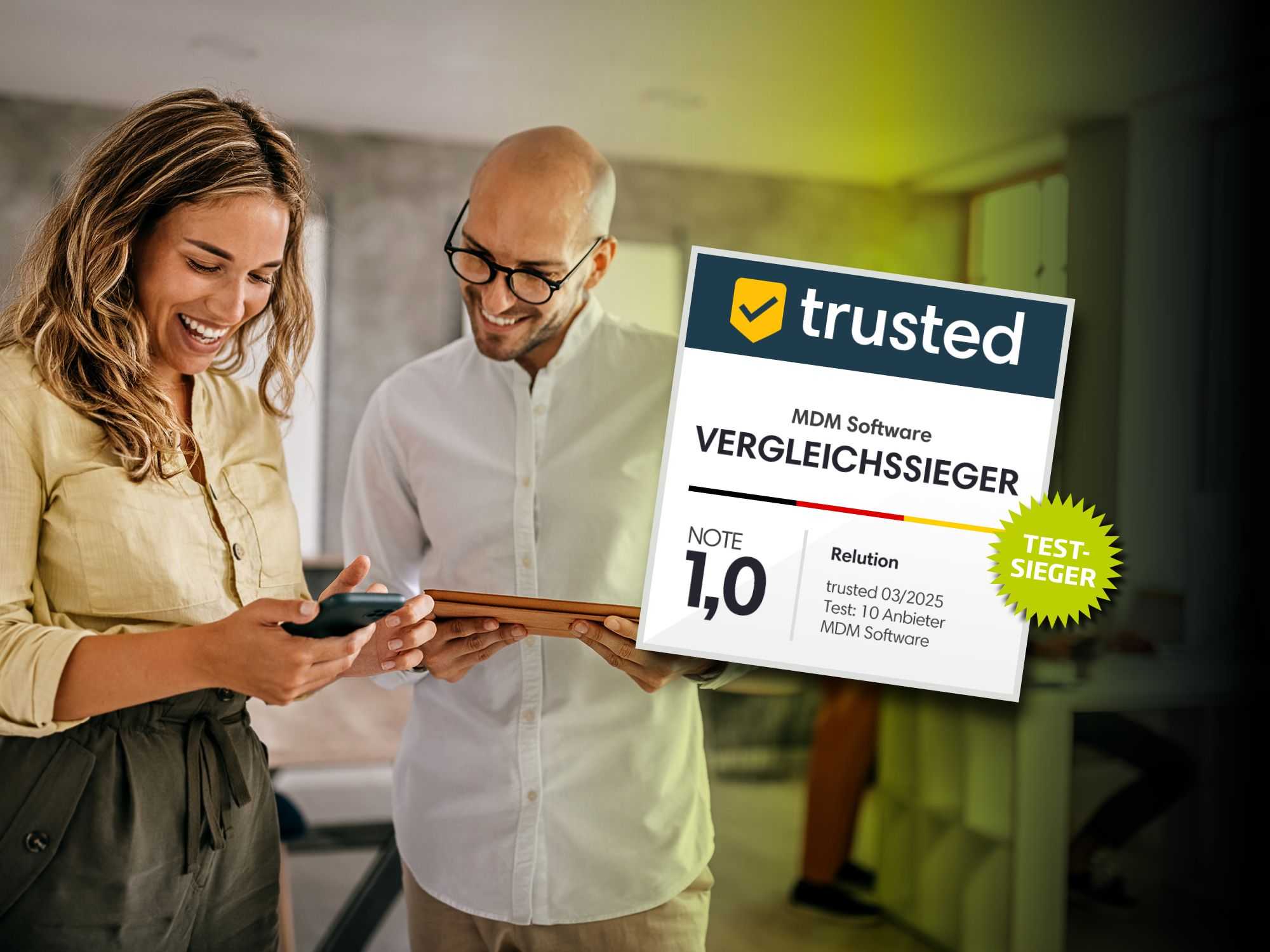 Relution wurde erneut zum besten MDM Hersteller von Trusted ausgezeichnet