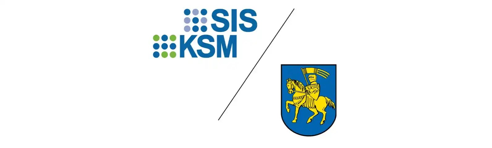 Logo of SIS – Schweriner IT- und Servicegesellschaft mbH and KSM Kommunalservice Mecklenburg AöR as well as the coat of arms of the City of Schwerin