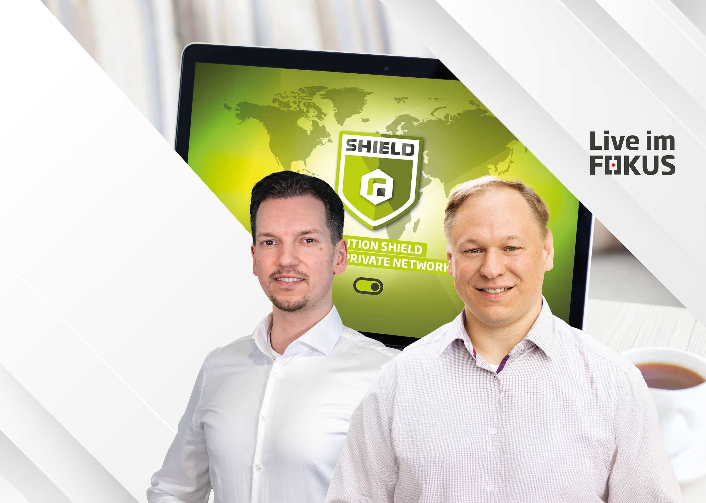 Live im Fokus Übersichtsbild, Relution CTO Stefan Jauker und Sales Kollege Manuel Weber