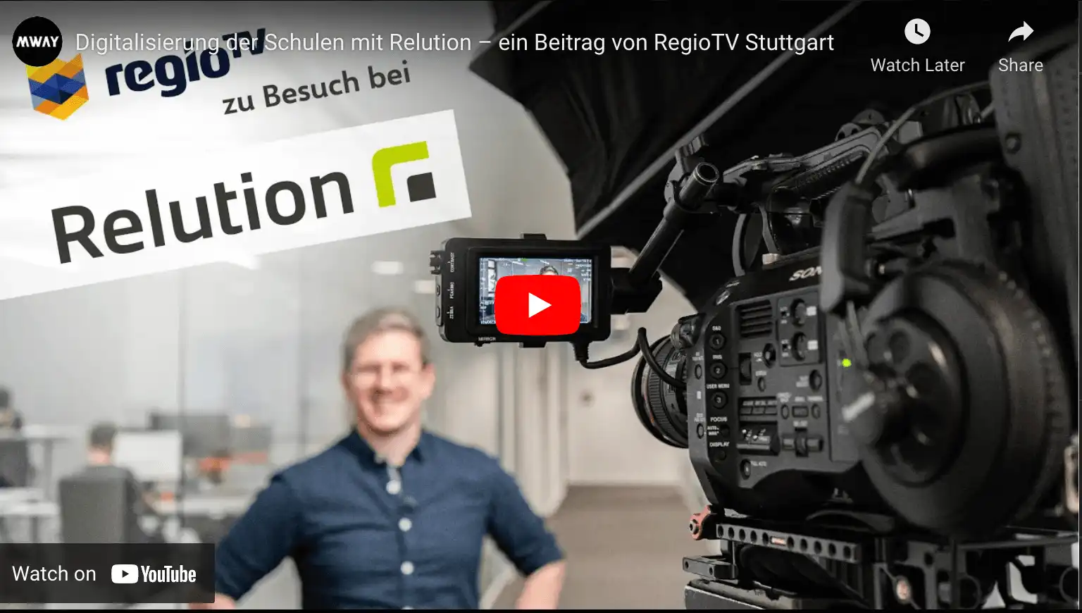 Miniatura del video YouTube "regiotv in visita presso Relution"